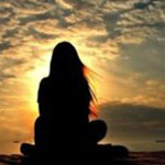 woman and sunset