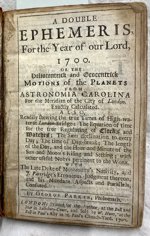 George Parker's Ephemeris for 1700