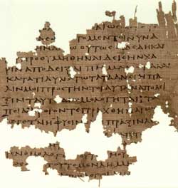 Papyrus fragment of Plato's Republic