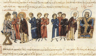 John the Grammarian Byzantine emperor Theophilos and Abbasid caliph Al-Ma'mun, 829.